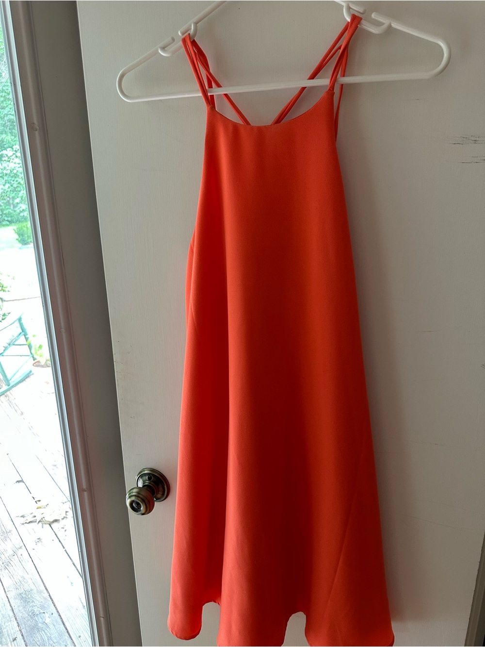 Gianni Bini Vibrant Orange Strappy Mini Dress